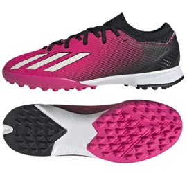 Adidas X Speedportal.3 Tf Jr GZ2465 jalkapallokengät vaaleanpunainen ruusuja ja violetteja