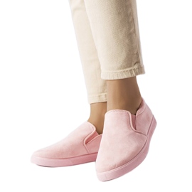 Leroyn vaaleanpunaiset ekologiset mokkanahkalenkkarit vaaleanpunainen