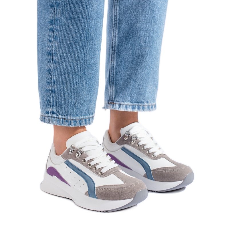 Naisten moniväriset Shelovet-lenkkarit valkoinen