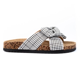 Vinceza naisten ruudulliset tossut valkoinen