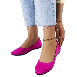 Donatienin vaaleanpunaiset eko-mokkanahkaballerinat vaaleanpunainen