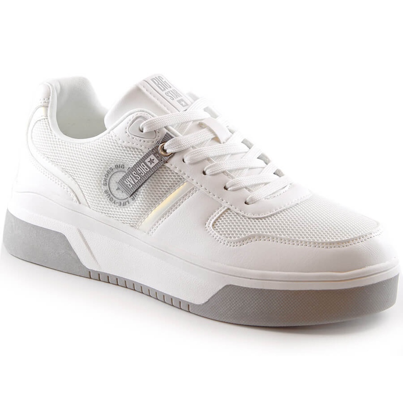 Naisten urheilukengät nauhoitetut valkoiset Big Star LL274A024 valkoinen