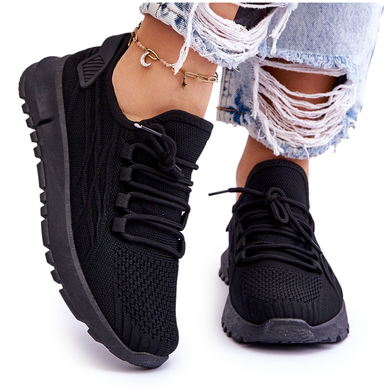 FB2 Naisten urheilulenkkarit, mustat Rosett