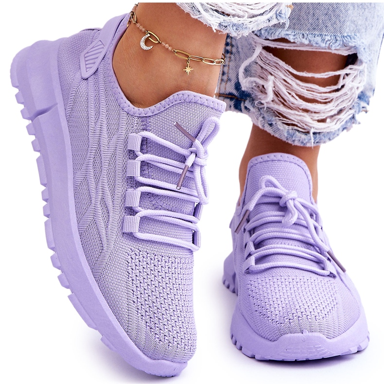 FB2 Naisten Slip-On lenkkarit Purple Rosett violetti