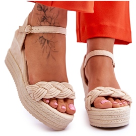 FB2 Klassiset mokkanahkasandaalit beige Denisse ruskea