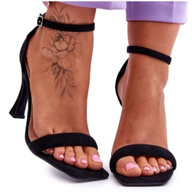 Naisten mokkanahkakorkosandaalit mustat rousses Naisten mokkanahkakorkosandaalit mustat rousses