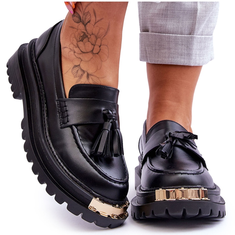 Lonisa Classic Loafers Tupsut Musta Lonisa