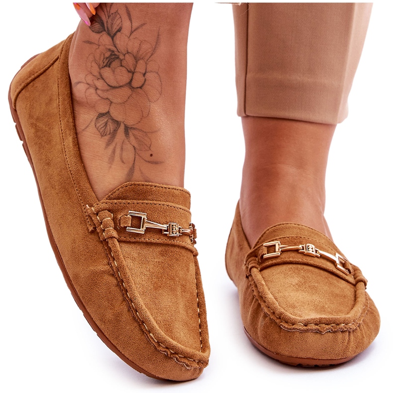 Mokkahousut ruskealla Eleina-koristeella