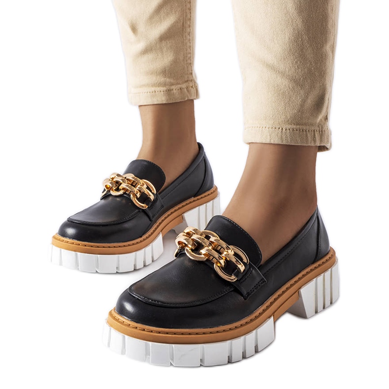 Casgrainin mustat paksut pohjaloaferit