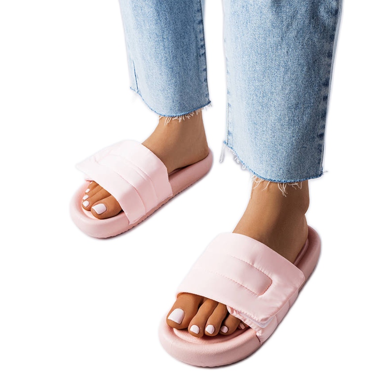 BM Aleronin vaaleanpunaiset tarranauhatossut vaaleanpunainen