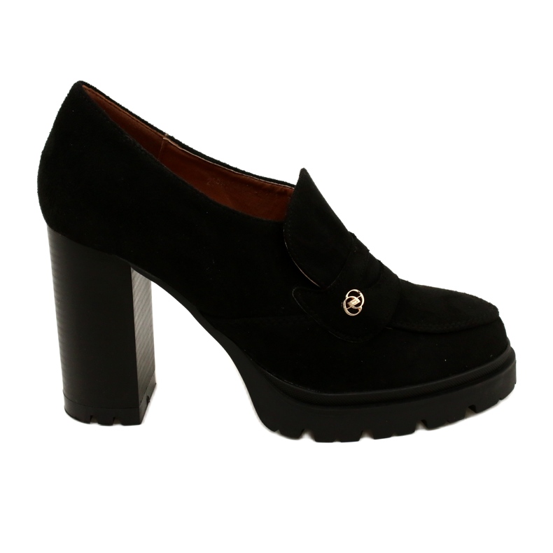 Evento Muodikkaat mokasiinit alustalla ja mustalla palkilla