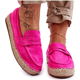 FI1 Naisten mokkanahka Espadrilles Fuchsia Keyla vaaleanpunainen
