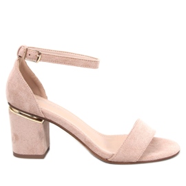 BM Dicarlo Khaki mokkanahkakorkoiset sandaalit beige