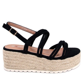Seastar Altman Black wedge espadrillit musta