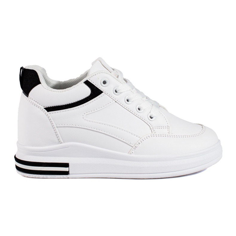 Shelovetin valkoiset lenkkarit, joissa on piilokiila valkoinen