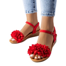 Foucaultin punaiset matalat sandaalit punainen