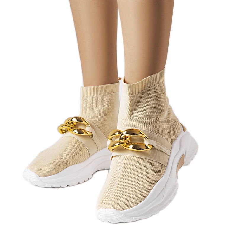 Baptiste beigenväriset tennarit ketjulla