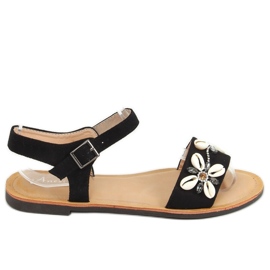 PA1 Mason Black shell sandaalit musta PA1 Mason Black shell sandaalit musta