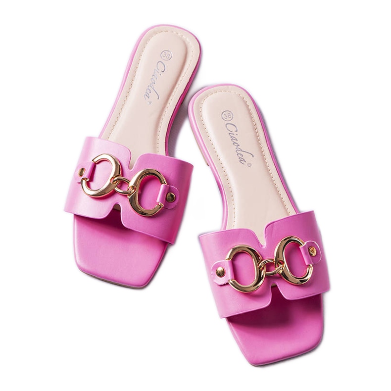 Corbinin vaaleanpunaiset tyylikkäät liukumäet ketjulla vaaleanpunainen