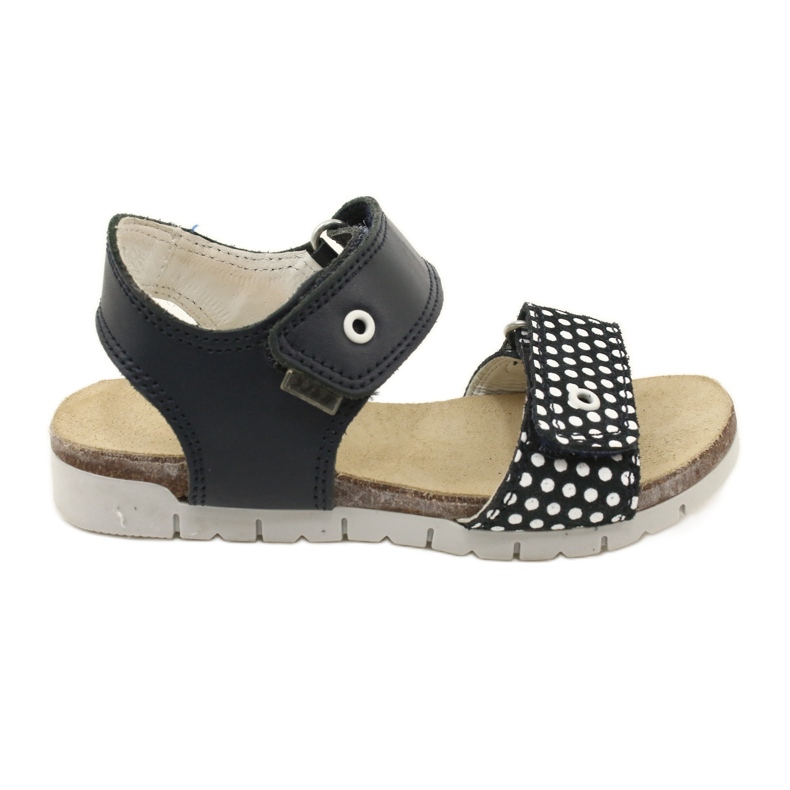 Bartek Tyttöjen merivoimien siniset nahka sandaalit pisteissä sininen