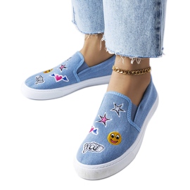 BM Taivaansiniset lenkkarit, joissa on Giguère-merkki sininen