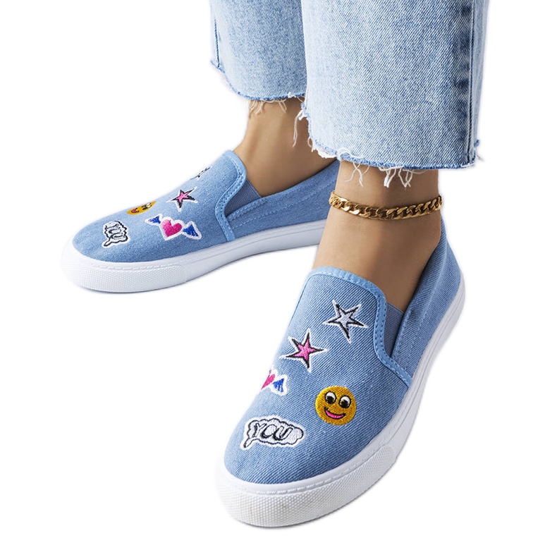 BM Taivaansiniset lenkkarit, joissa on Giguère-merkki sininen