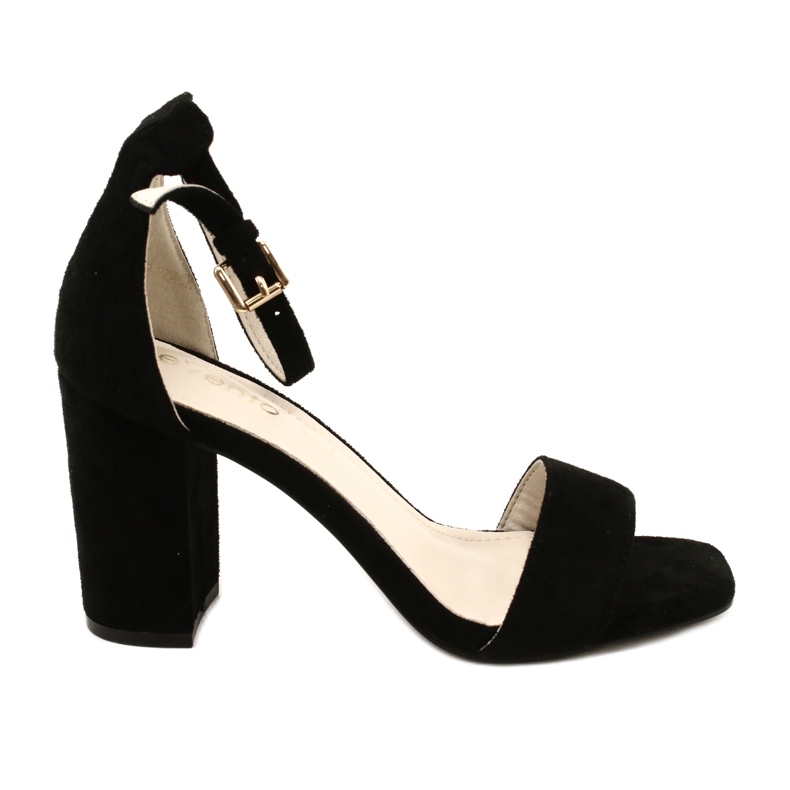 Evento Sandaalit kantapäällä mustat 23SD35-5560