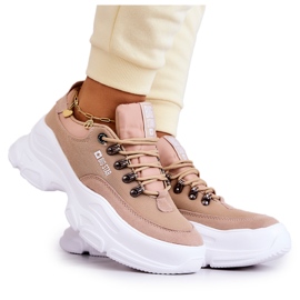 Naisten urheilukengät Sneakers Big Star JJ274A222 Beige