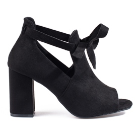 W. Potocki Potockin keväiset naisten mokkanahkasaappaat musta