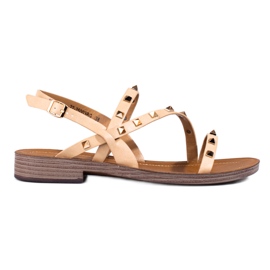 W. Potocki Mustat roomalaiset sandaalit Potocki-nastoilla