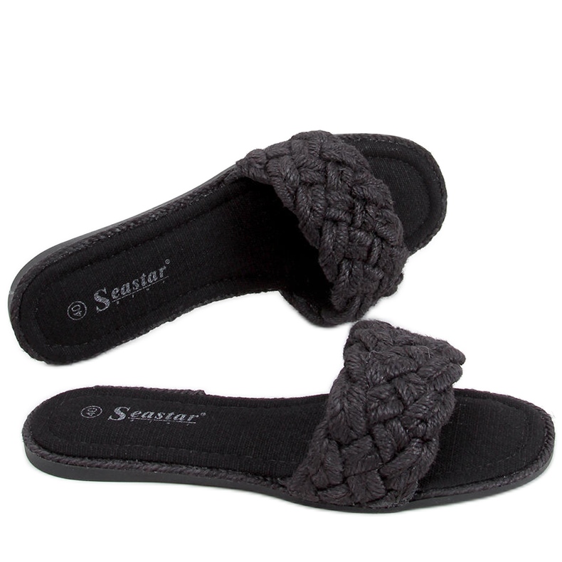 Erika Black naisten nauhalliset tossut musta