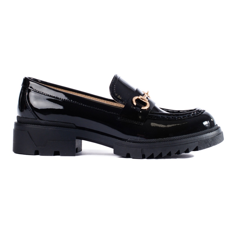 Shelovetin mustat lakatut loaferit