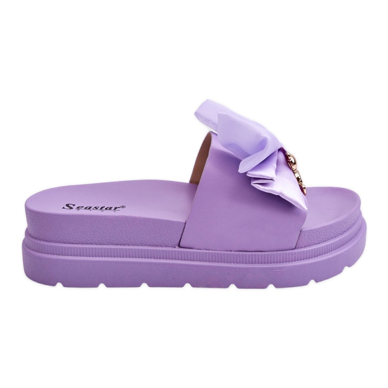 PE1 Tossut rusetilla ja koristeellisella Teddy Purple Suzylla violetti