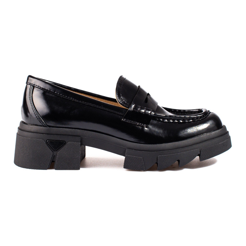 Mustat klassiset Shelovet platform mokasiinit