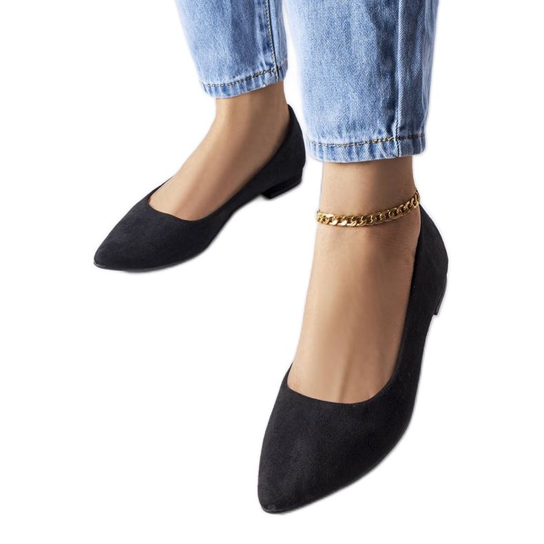 Bérubén mustat matalakorkoiset ballerinat