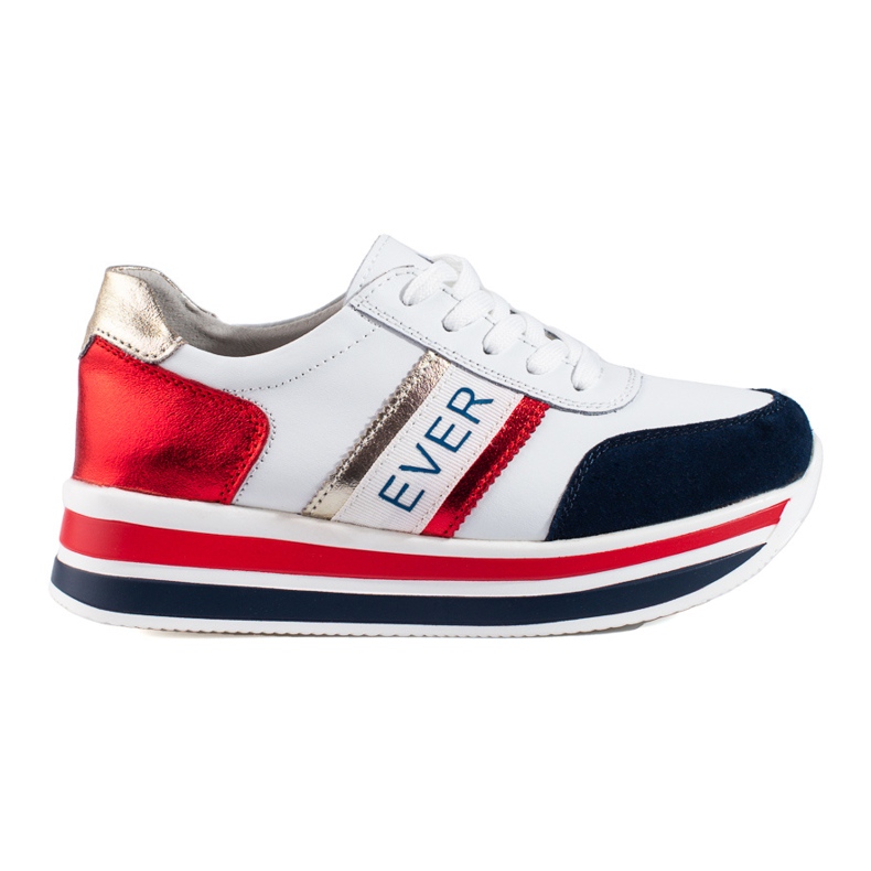 Shelovet Chunky Sole -lenkkarit, valkoiset ja laivastonsiniset valkoinen