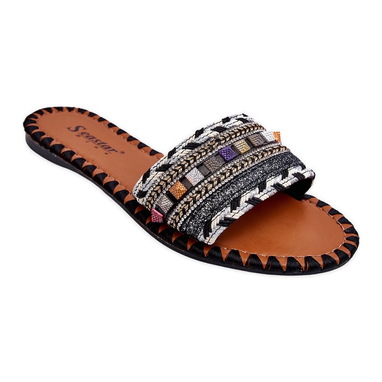 Naisten Bellisa mustat koristellut tossut