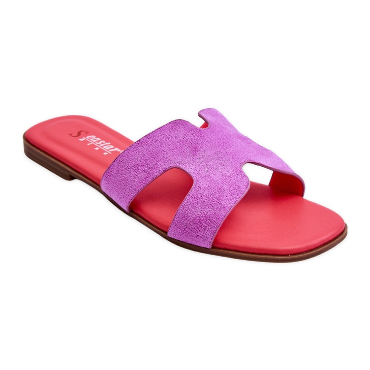 PS1 Naisten klassiset mokkanahkaiset tossut, violetti Evana