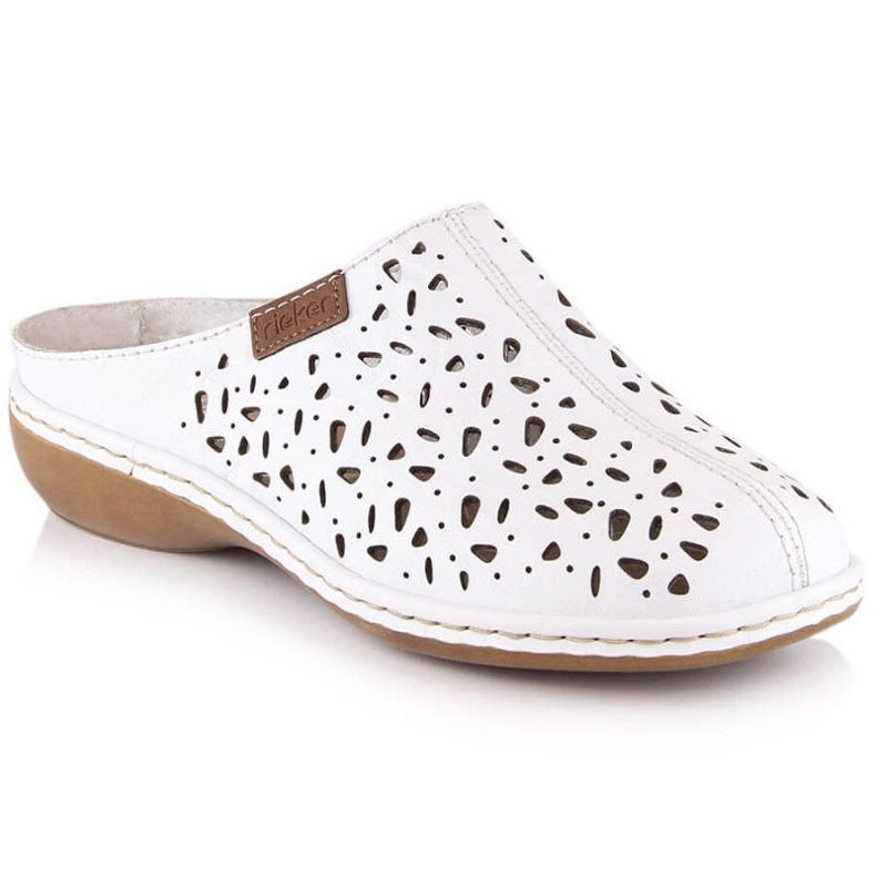 Harjakattoiset tossut Rieker W 65996-80 valkoinen