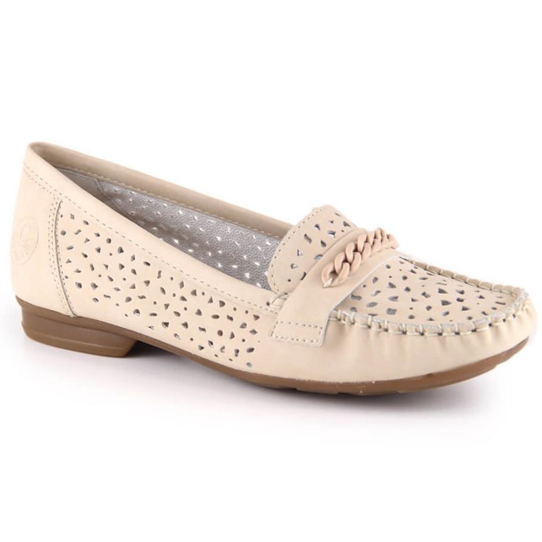 Mukavat harjakattoiset loaferit Rieker W 40068-60 beige