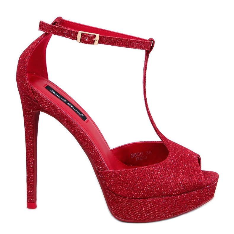 BM Mardy Red avoimen varvastason pumput punainen