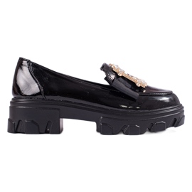 W. Potocki T.Potockin mustat lakatut mokasiinit paksulla pohjalla