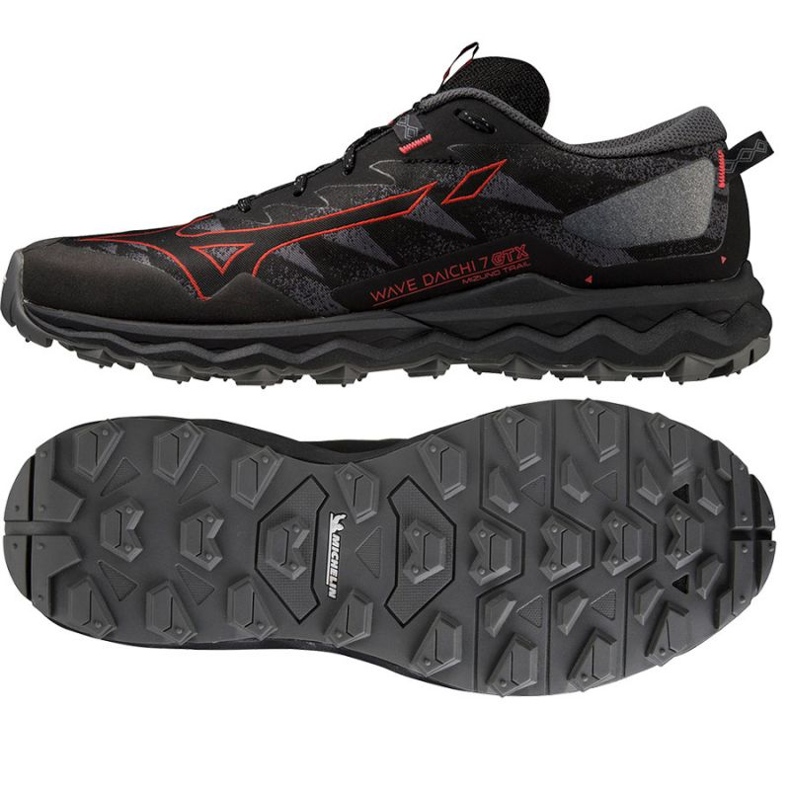 Juoksukengät Mizuno Wave Daichi J1GJ225601 Gore-Tex musta
