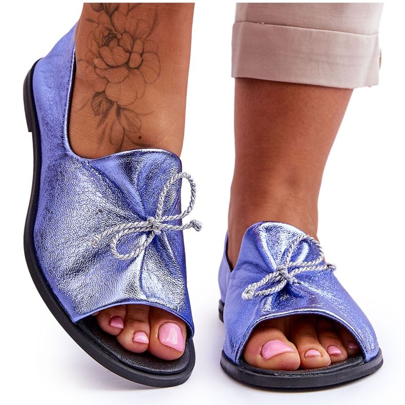 Naisten nahkaballerinat Nicole 2660/066 Sininen