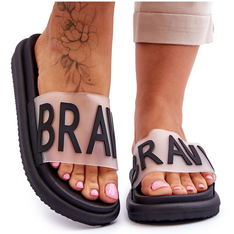 Vinceza Naisten Platform Tossut Musta Brave