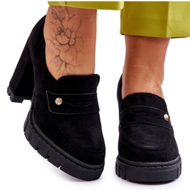 Vinceza Tyylikkäät mokkanahkakorkokengät, musta Mintore