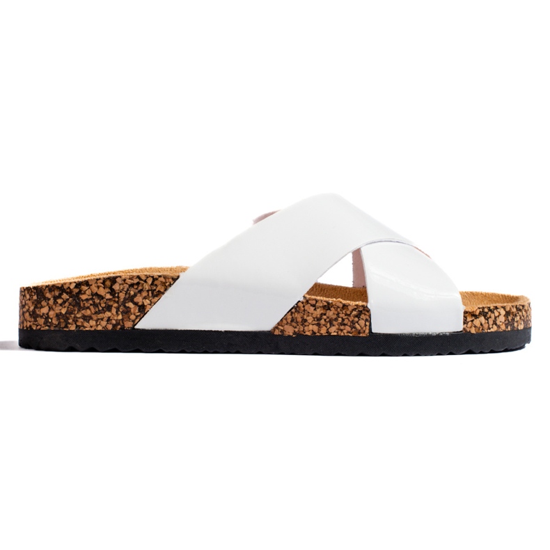 W. Potocki Naisten valkoiset korkkisandaalit Shelovet valkoinen