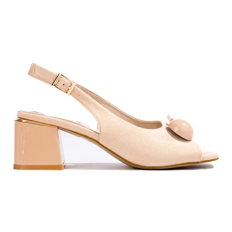 Shelovetin beige-sandaalit matalakorkoiset