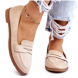 PS1 Mukavat mokkanahkaiset naisten loaferit beige Lucca
