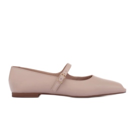 Marco Shoes Mary Jane -tyylinen balettihuoneisto beige